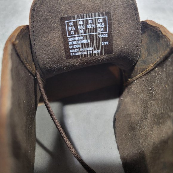 Clarks Bushacre 2 Beeswax Men's Size US 9.5 M Brown Leather lace Up Chukka Boots - Picture 11 of 11